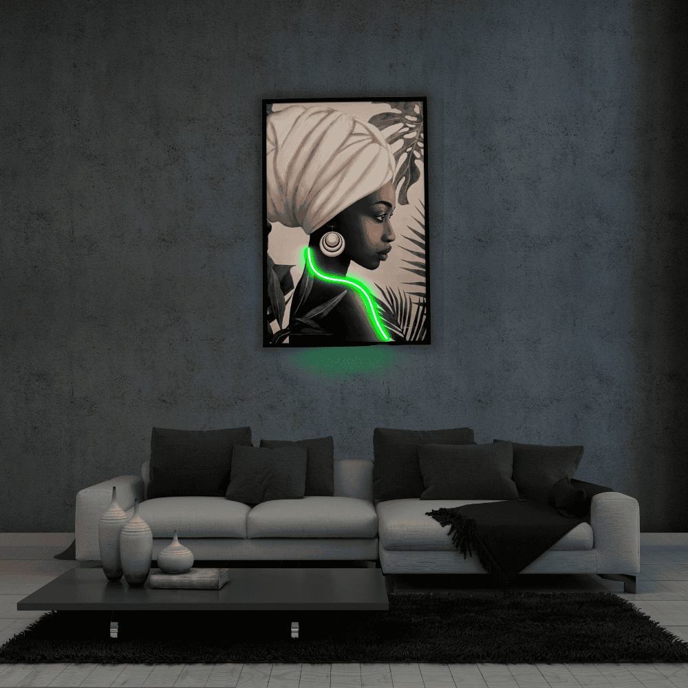 Real painted - Luminous Grace | Led Wall Art
