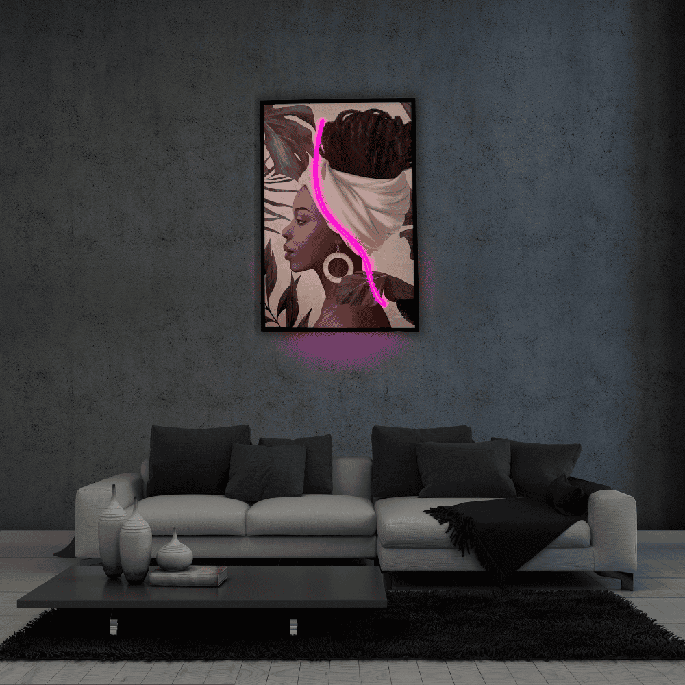 Real painted - Luminous Grace | Led Wall Art