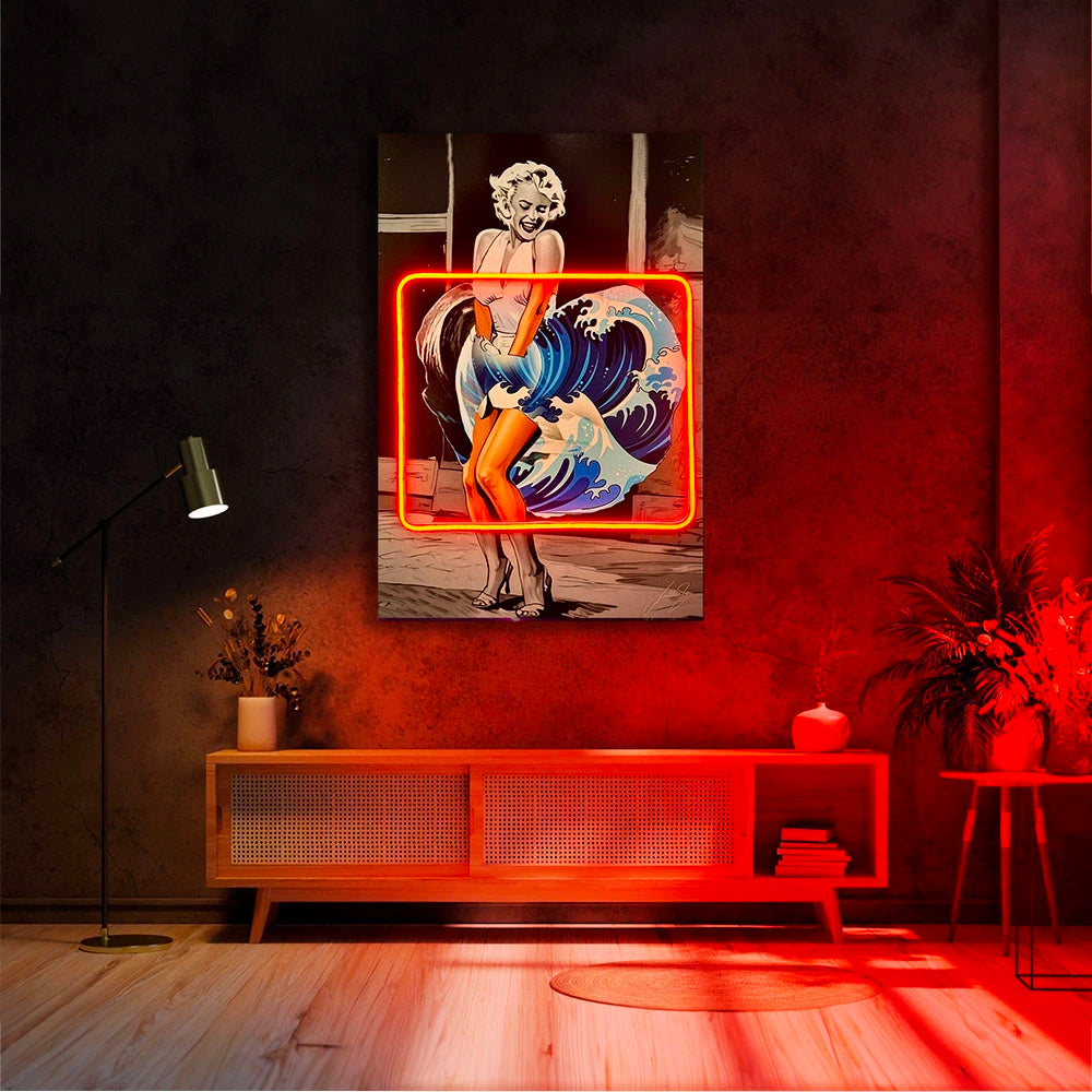 Marilyn Wave Kanagawa | Led Wall Art
