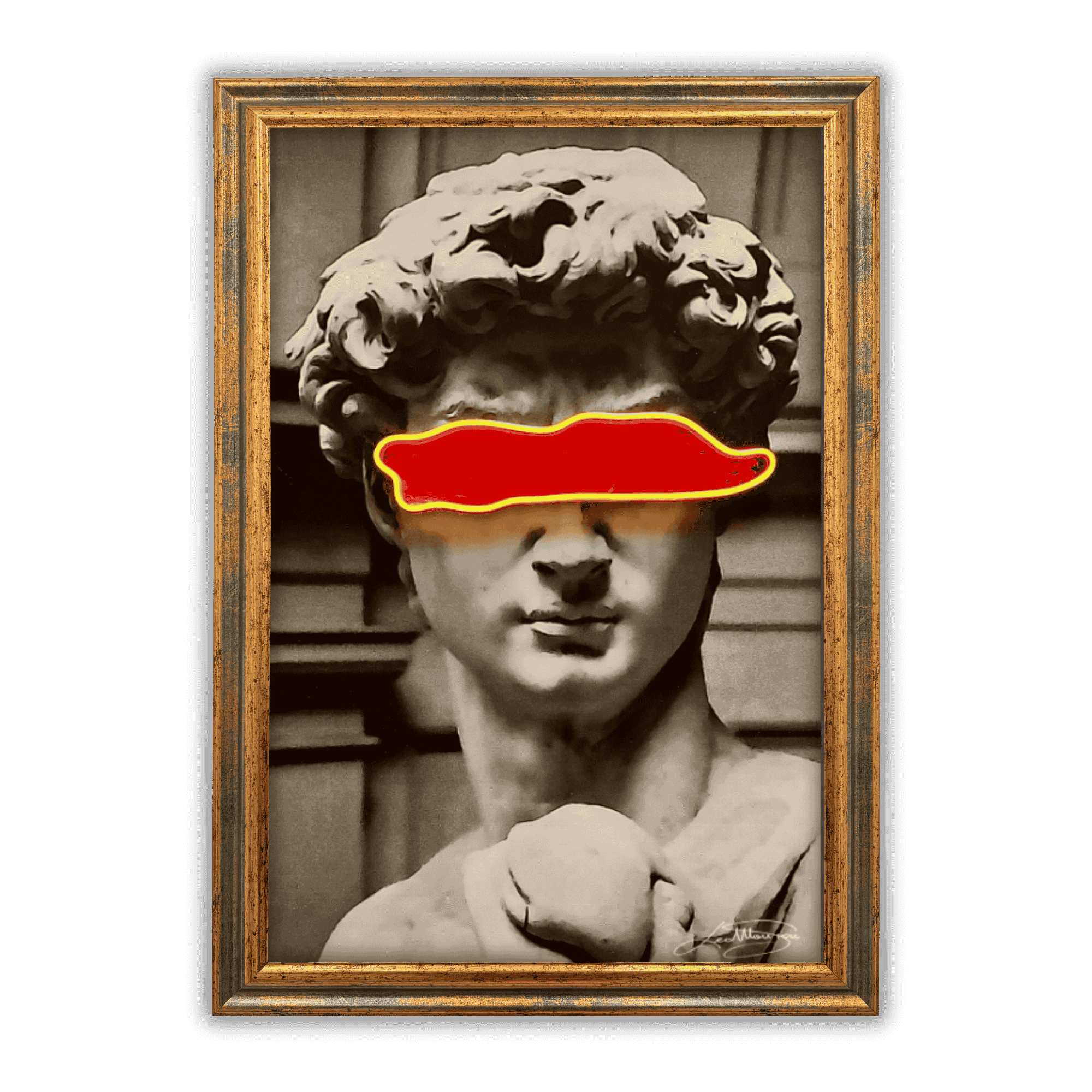 David Red Band | Led Wall Art