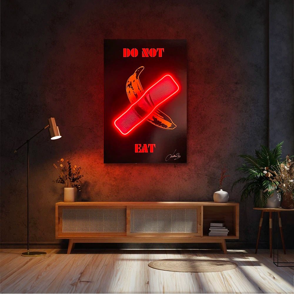 Don't Eat This Banana V.2 | Led Wall Art - LEDMansion | Led Wall Art