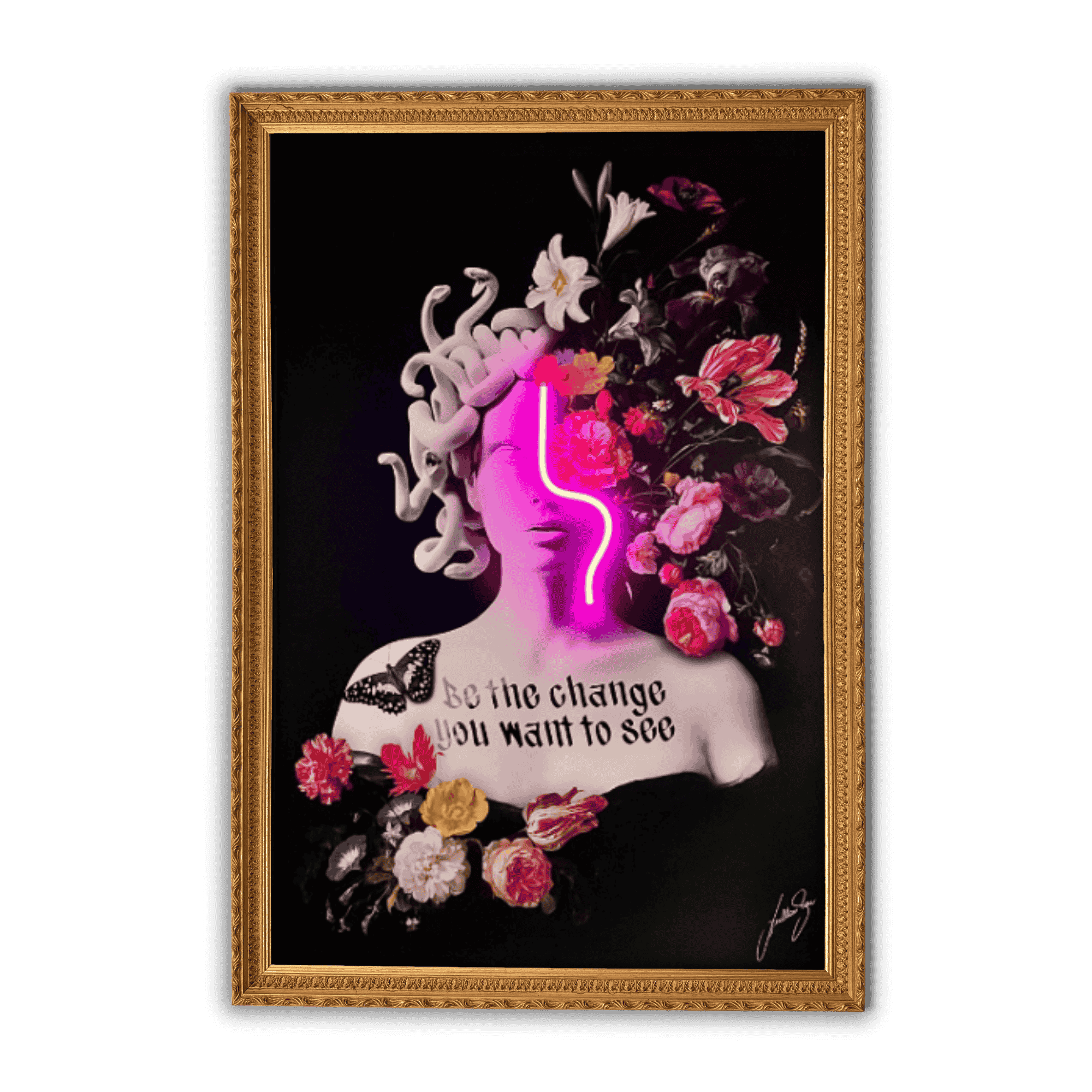 Medusa Flowers | Led Wall Art