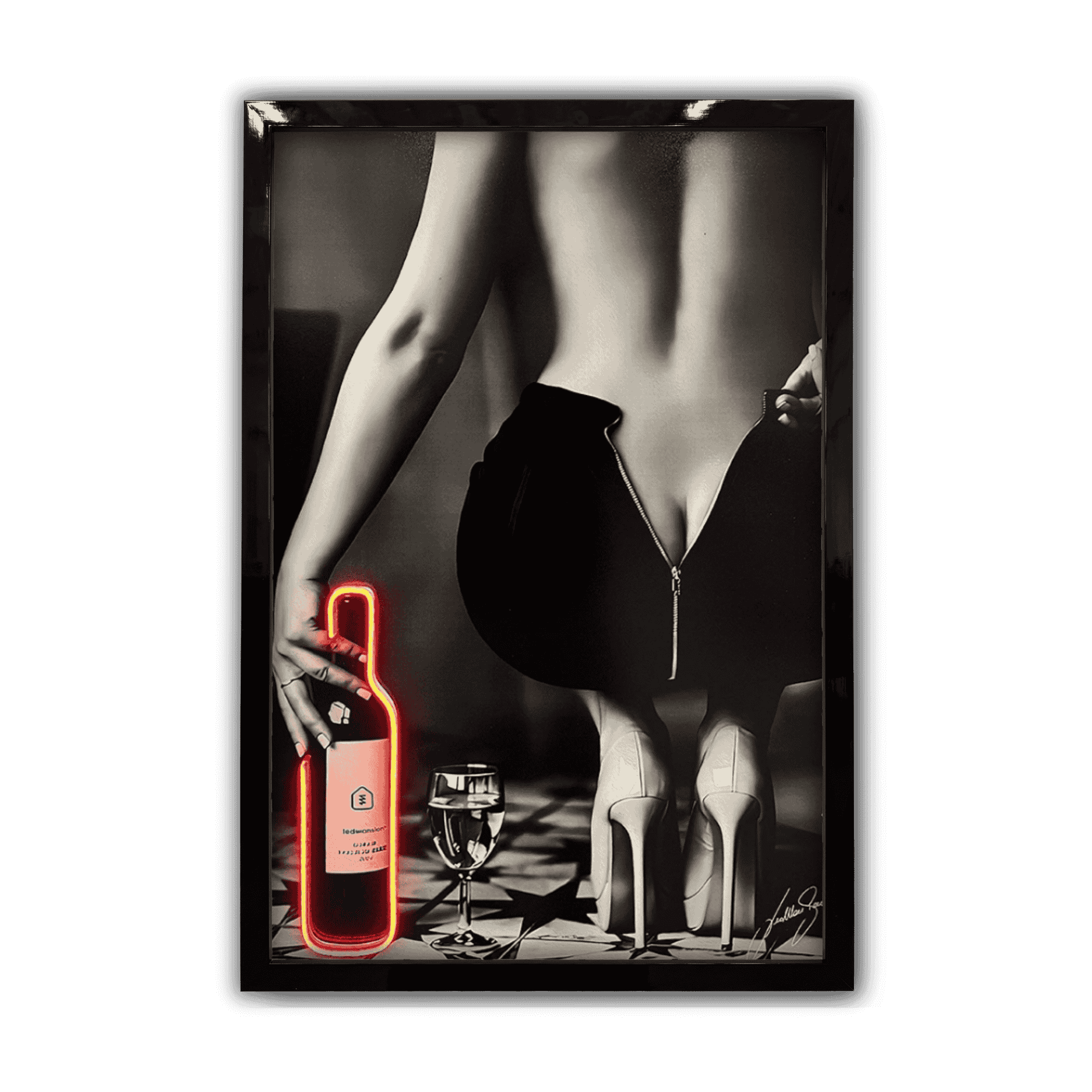 Seduction & Wine | Led Wall Art