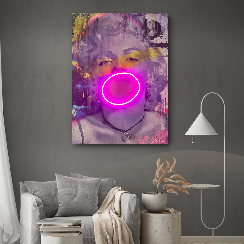 Wall Art With Lights | Marilyn Bubble V.2 Neon Wall Art | LED Mansion
