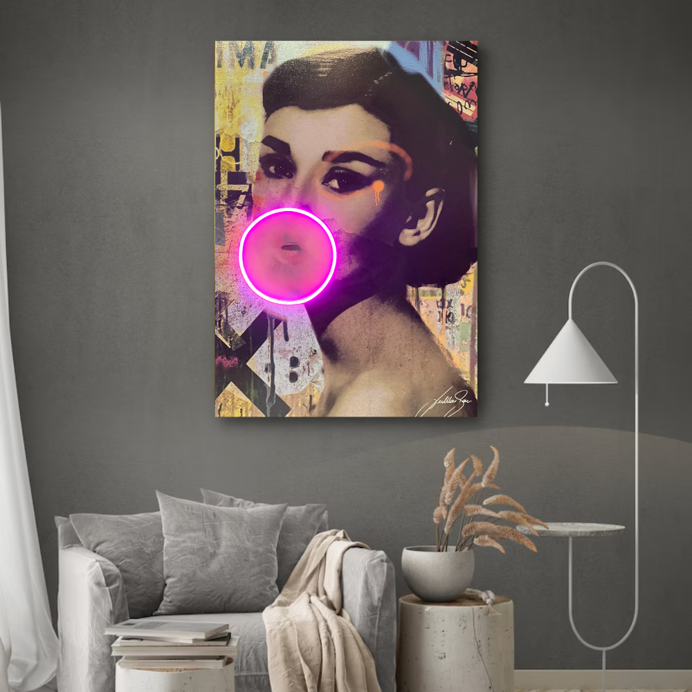 Wall Art With Lights | Audrey Neon Wall Art | LEDMANSION