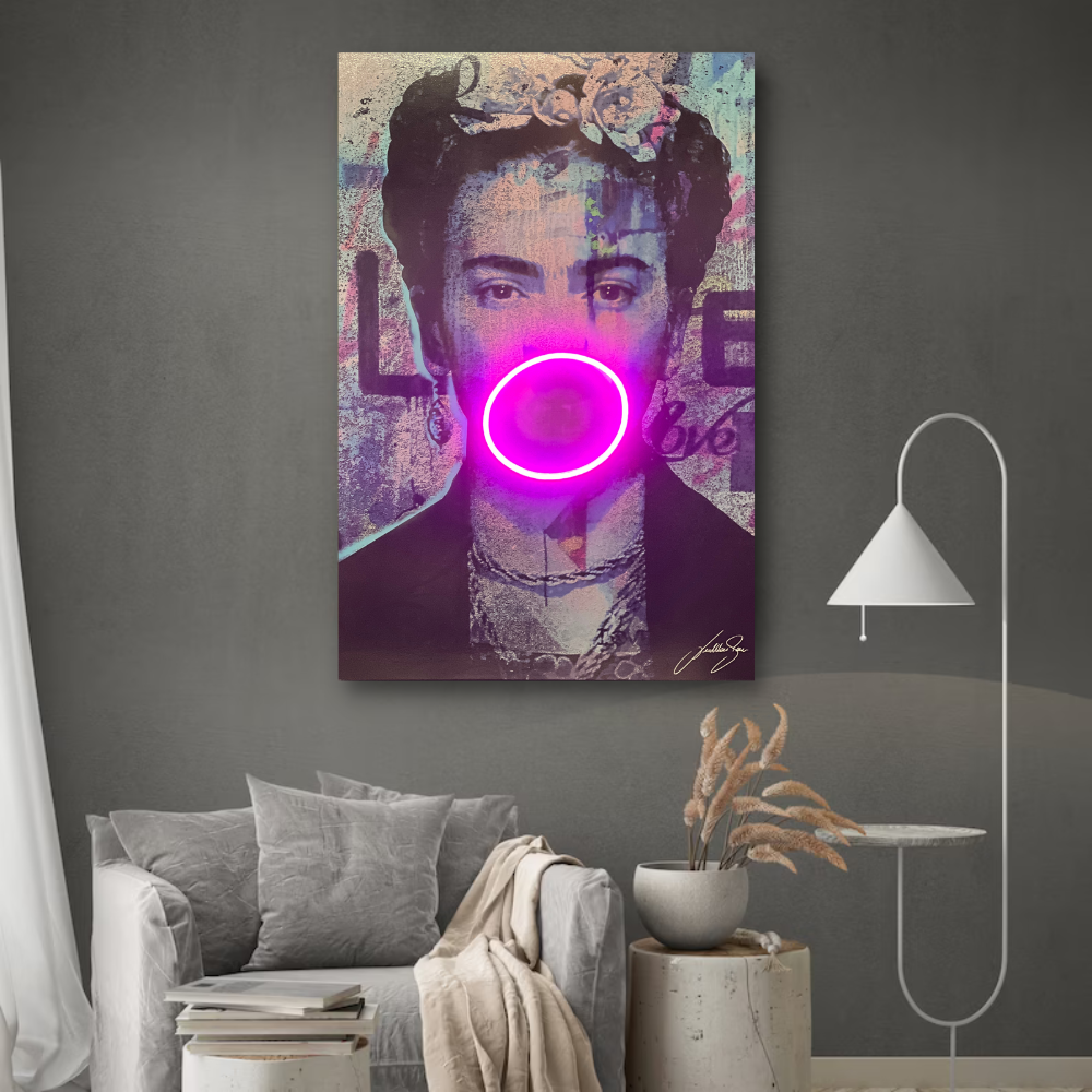 Best Wall Portrait | Neon Bubble Poster | Neon Wall Art | LEDMANSION