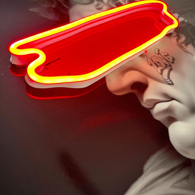 Cesare Tattoo Money Edition - LEDMansion, Living Room Art | Neon Cesare Tattoo Money Art | LEDMANSION
