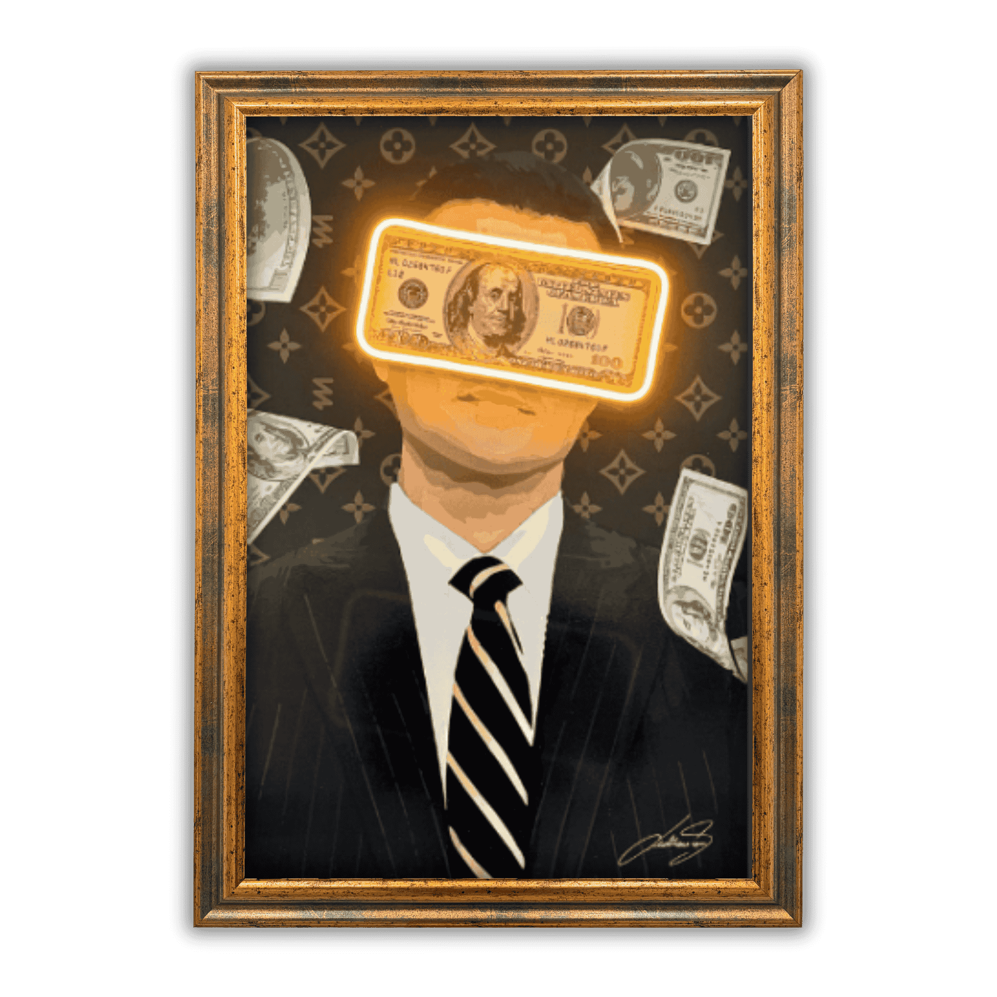 Belfort Money Rain | Led Wall Art