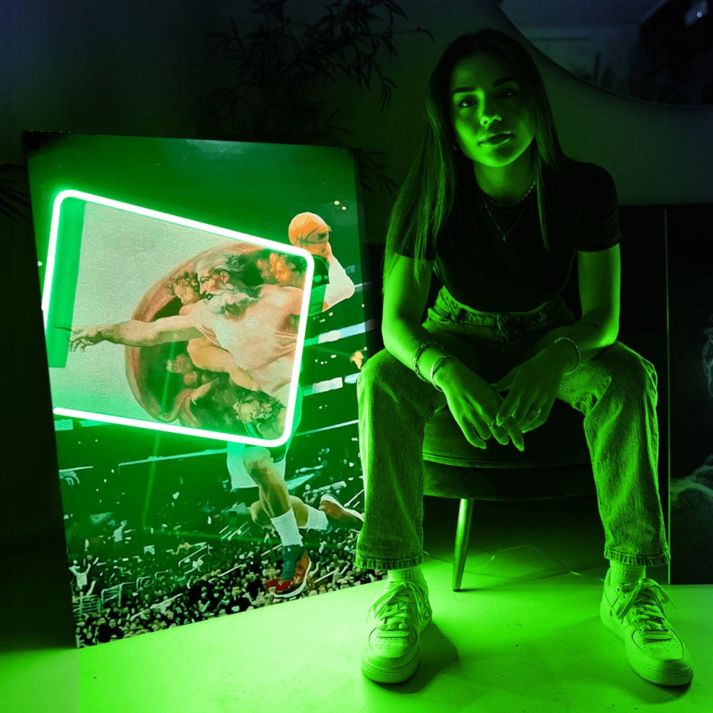 Creation of Adam Basketball | Led Wall Art