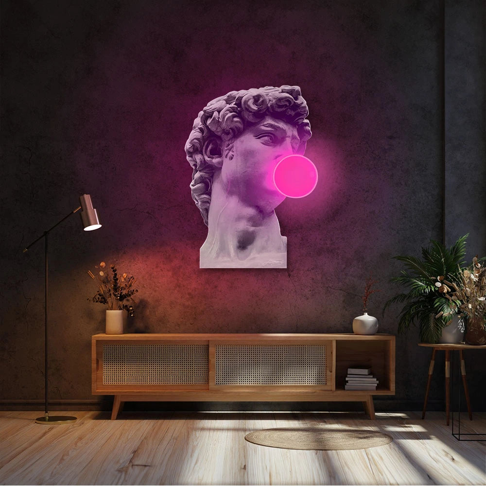 David Bubblegum Pop | Led Wall Art