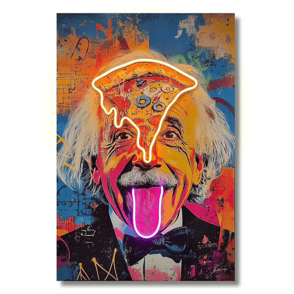 Einstein Pizza Pop | Led Wall Art