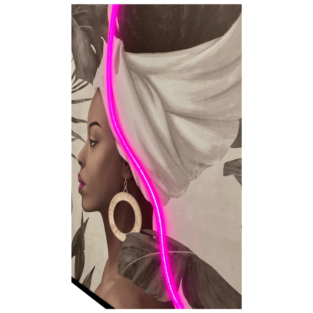 Real painted - Luminous Grace | Led Wall Art