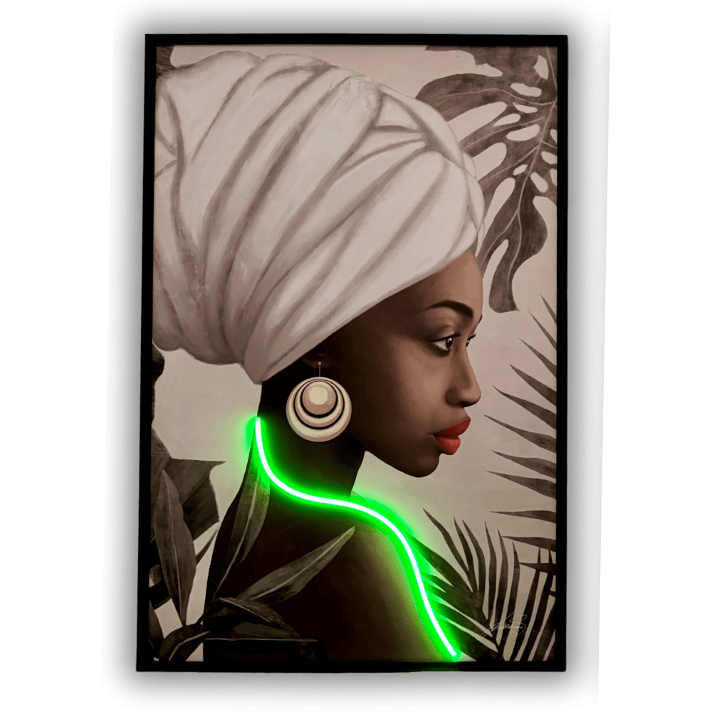 Real painted - Luminous Grace | Led Wall Art
