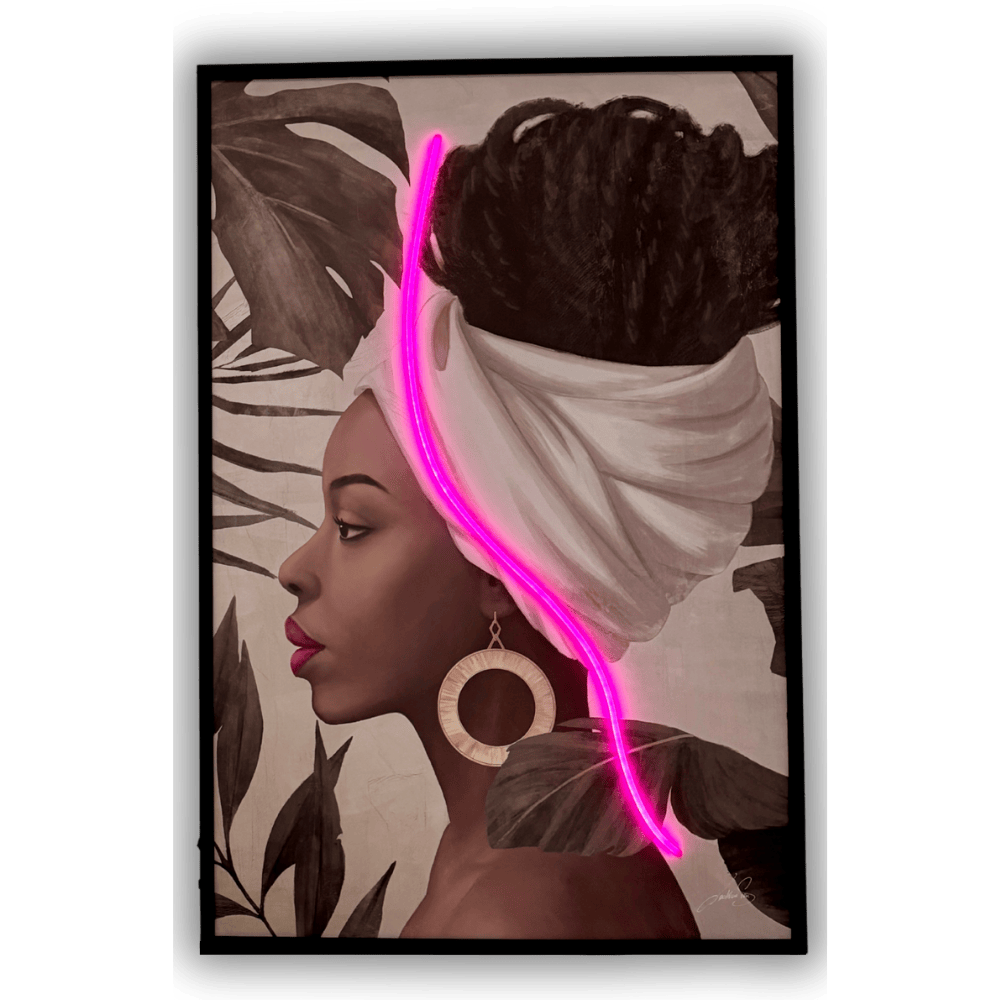 Real painted - Luminous Grace | Led Wall Art