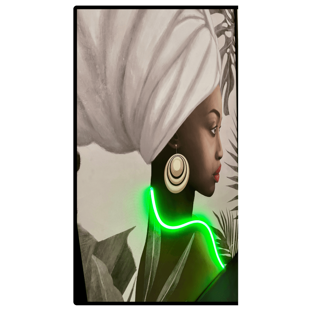 Real painted - Luminous Grace | Led Wall Art