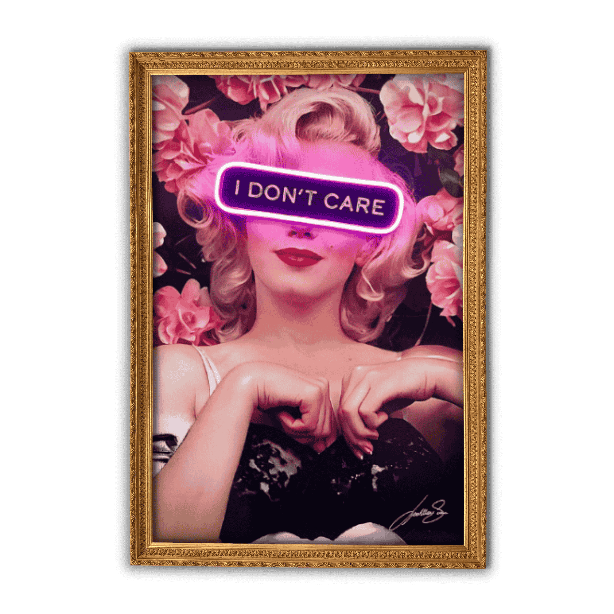 Marilyn i don't care | Led Wall Art