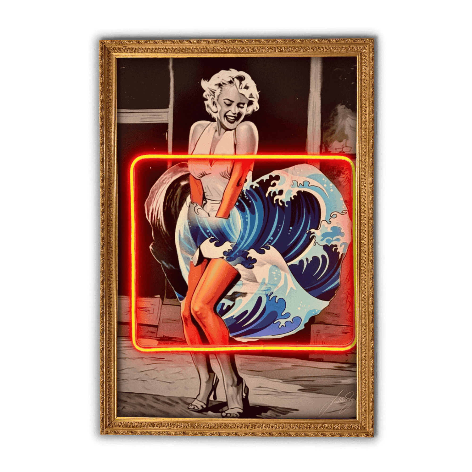 Marilyn Wave Kanagawa | Led Wall Art