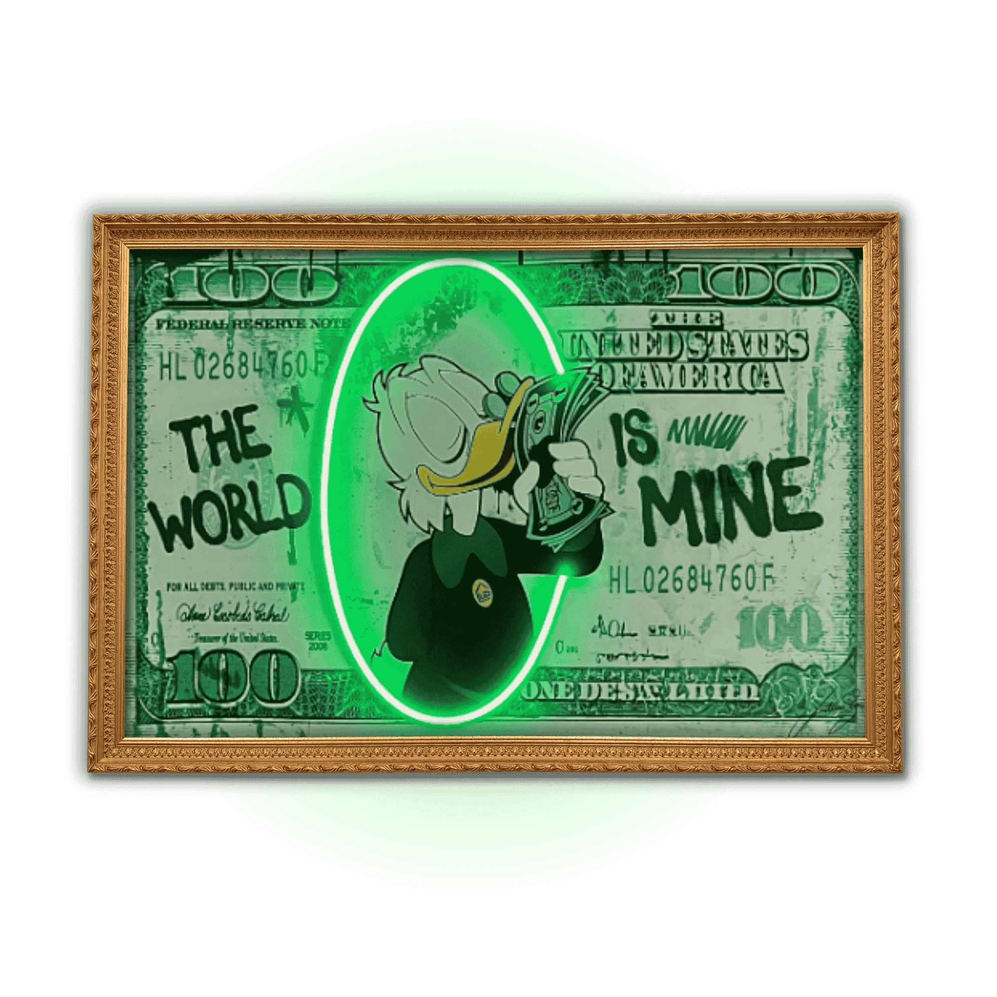 Paperoni Dollar | Led Wall Art