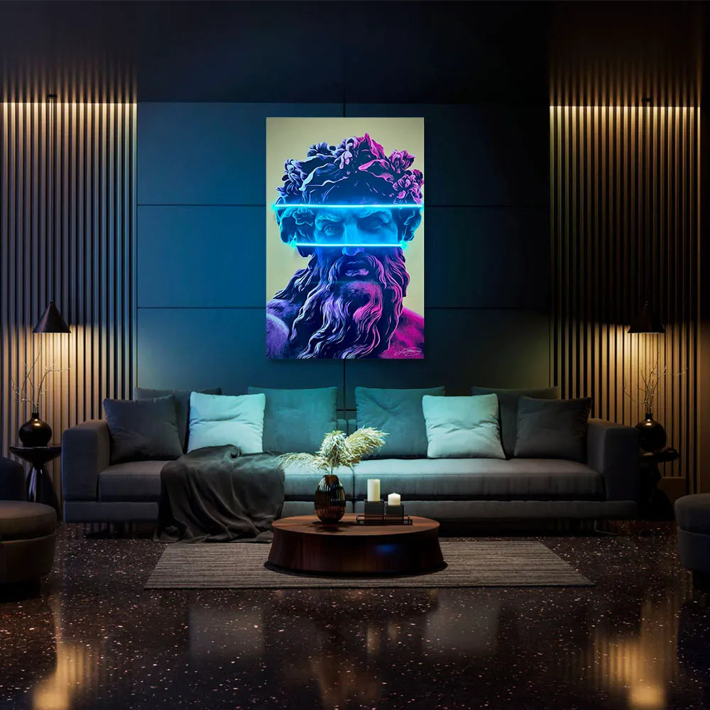 Zeus Pop Blue Band | Led Wall Art