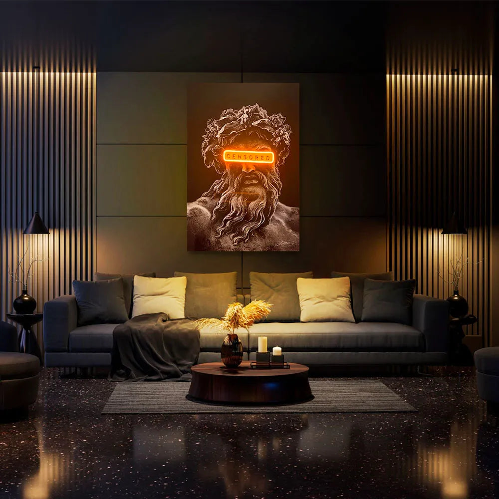 Zeus Censored | Led Wall Art