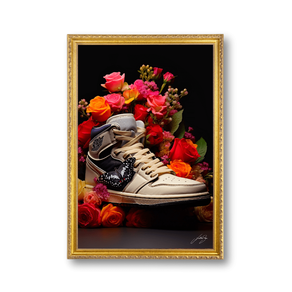 Basketball Shoes Butterfly | Poster Edition - LEDMansion | Led Wall Art