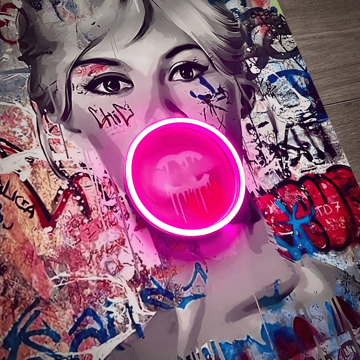 Brigitte Bardot Bubble V.1 | Led Wall Art - LEDMansion | Led Wall Art