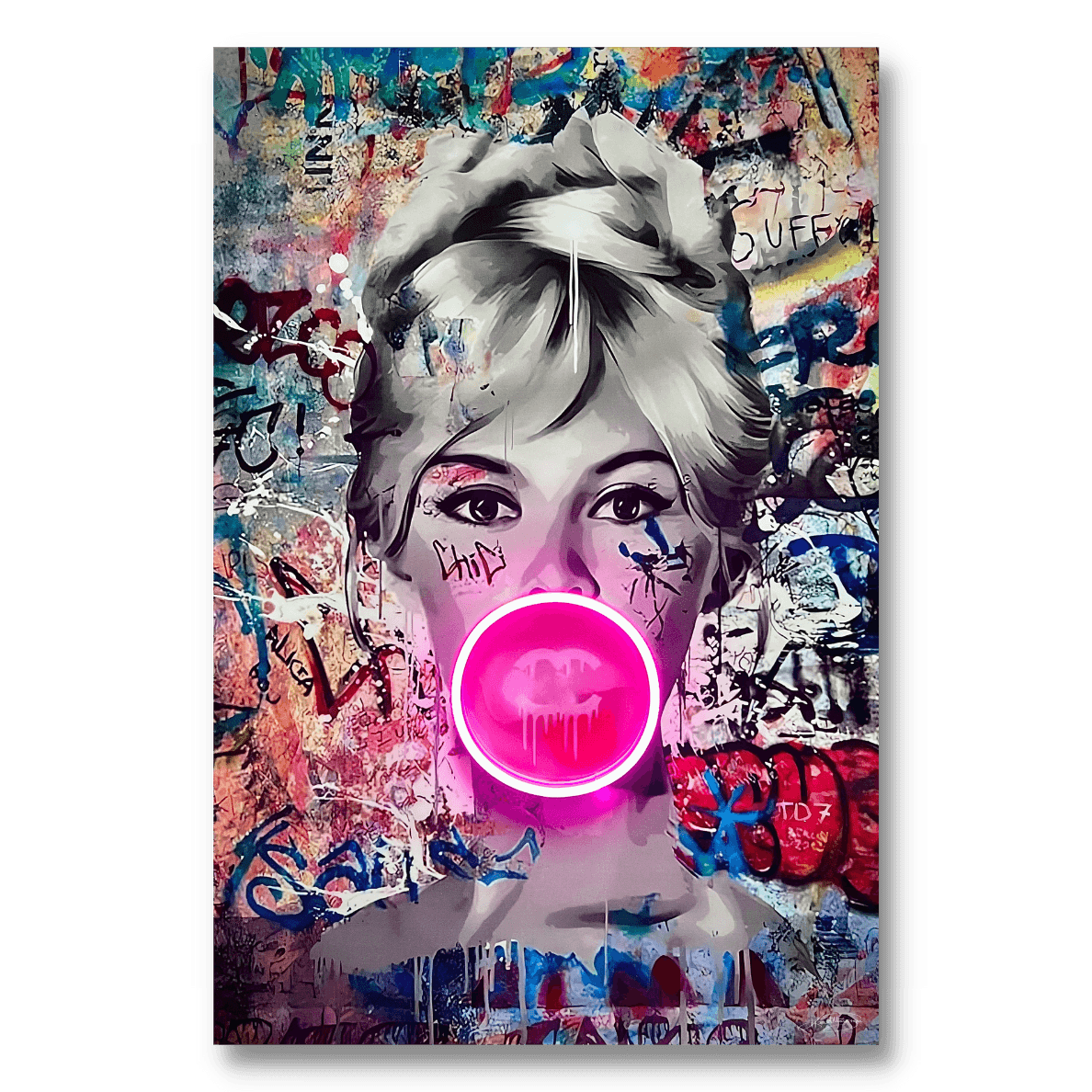 Brigitte Bardot Bubble V.1 | Led Wall Art - LEDMansion | Led Wall Art