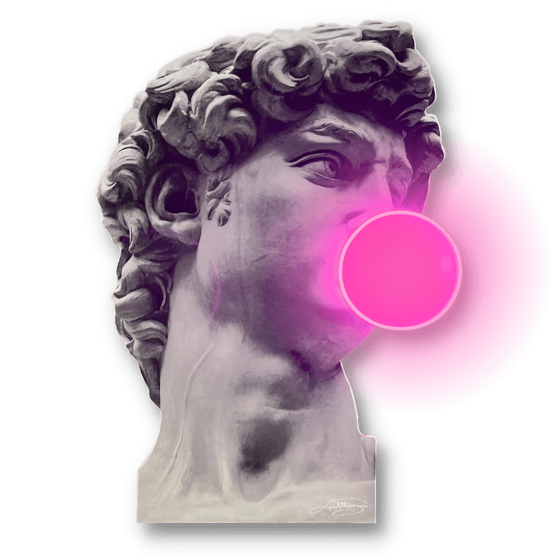 David Bubblegum Pop | Led Wall Art - LEDMansion | Led Wall Art