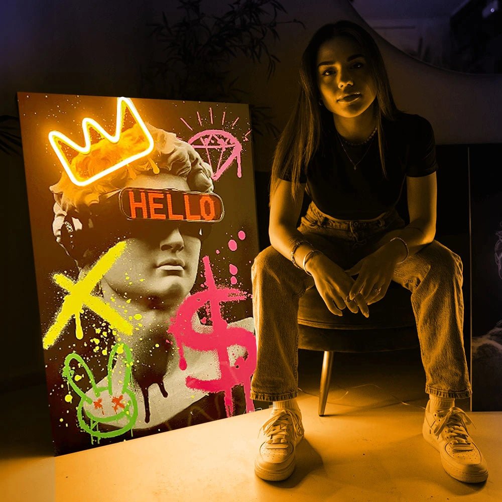 David Future Graffiti | Led Wall Art - LEDMansion | Led Wall Art