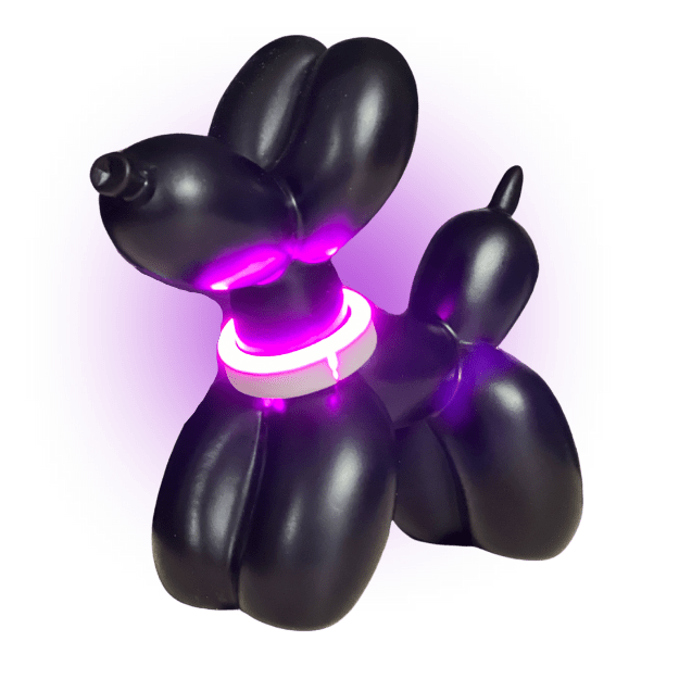 Dog Balloon Black | Led Home Decor Art - LEDMansion | Led Wall Art