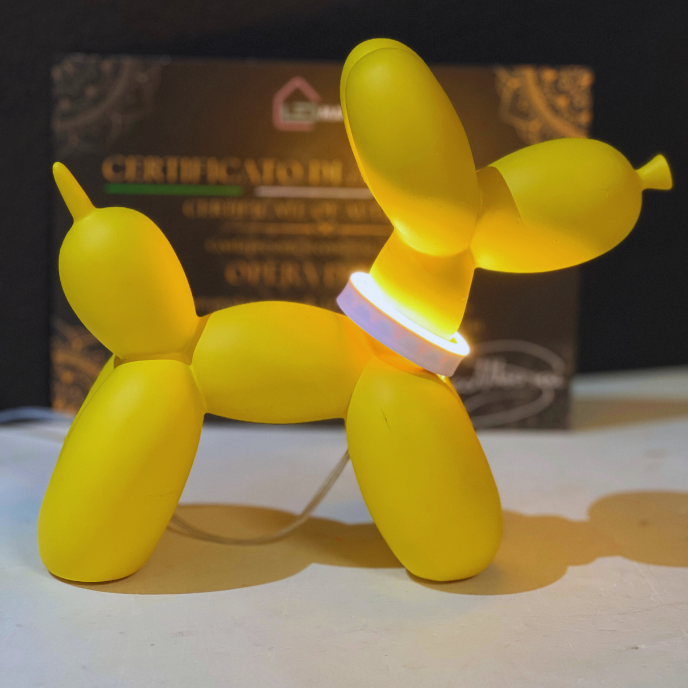 Dog Balloon Yellow | Led Home Decor Art