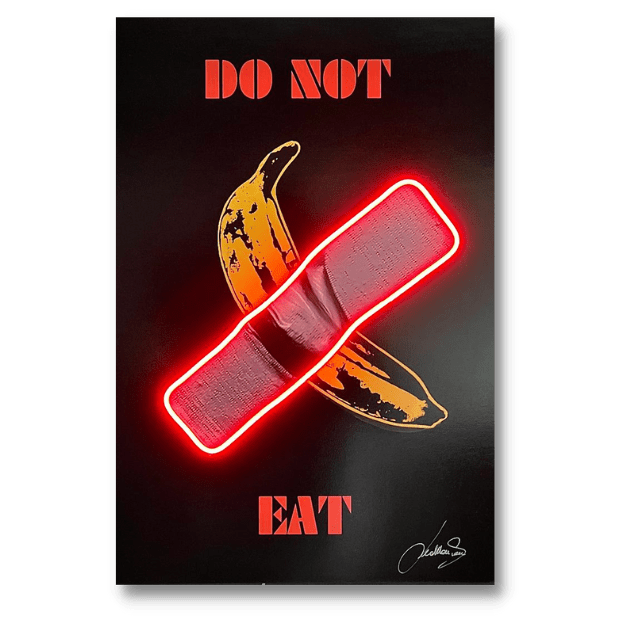 Don't Eat This Banana V.2 | Led Wall Art - LEDMansion | Led Wall Art