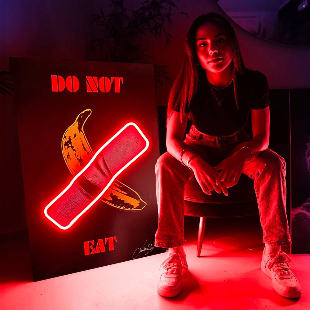 Don't Eat This Banana V.2 | Led Wall Art - LEDMansion | Led Wall Art