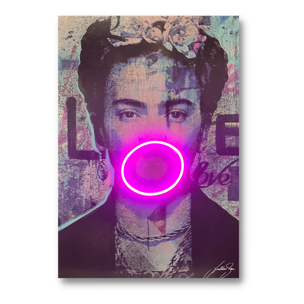 Frida Kahlo Bubble V.2 | Led Wall Art - LEDMansion | Led Wall Art