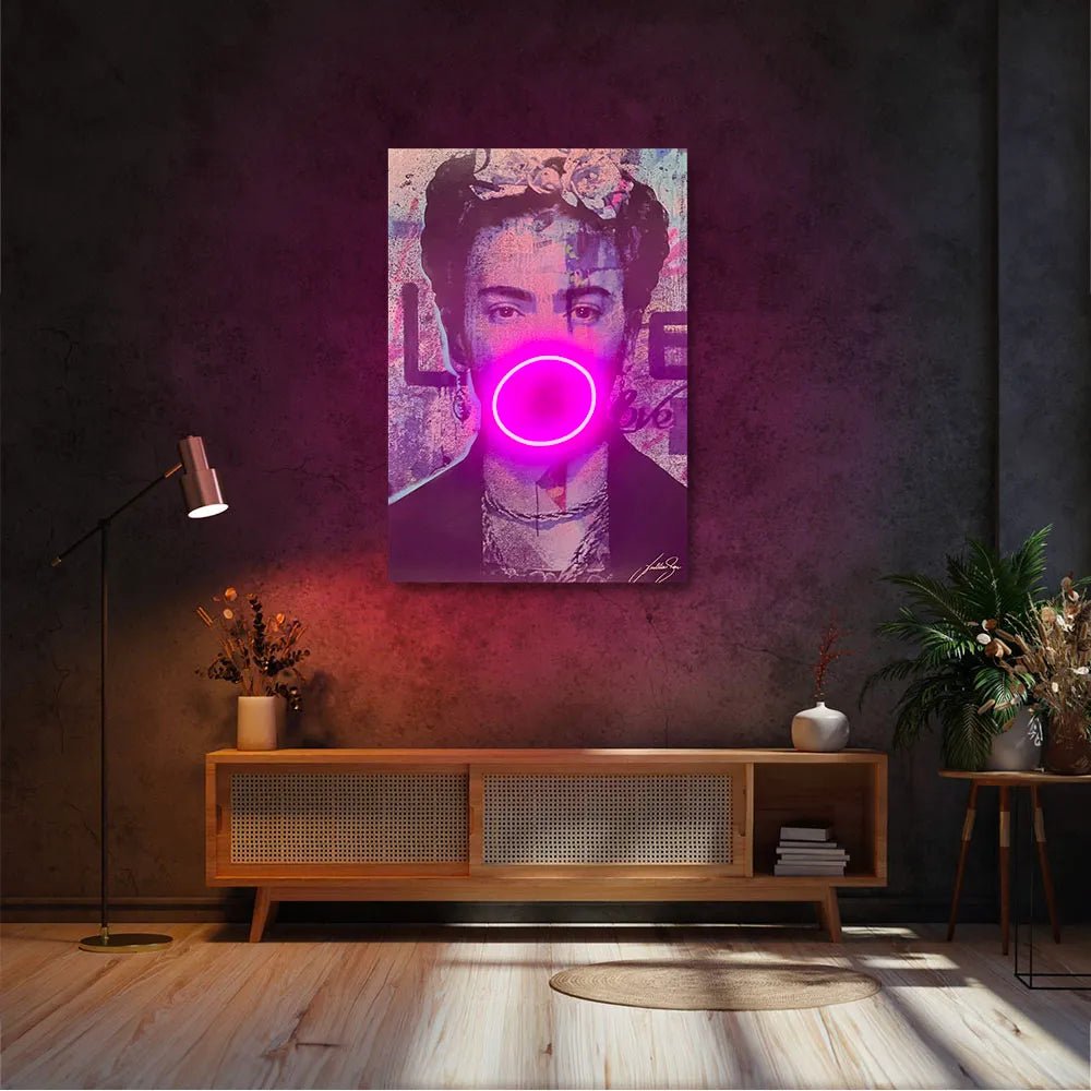 Frida Kahlo Bubble V.2 | Led Wall Art - LEDMansion | Led Wall Art