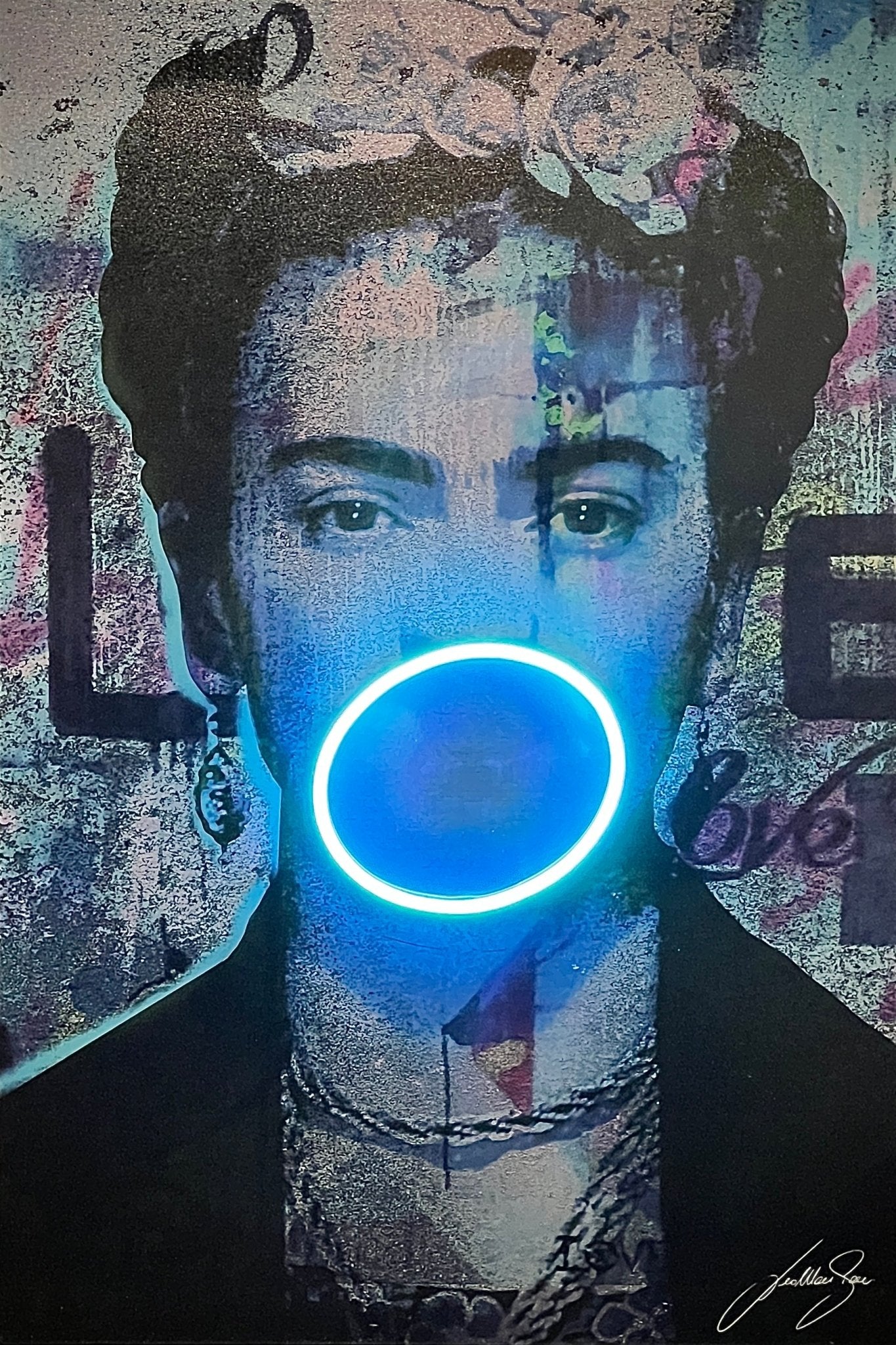 Frida Kahlo Bubble V.2 | Led Wall Art - LEDMansion | Led Wall Art