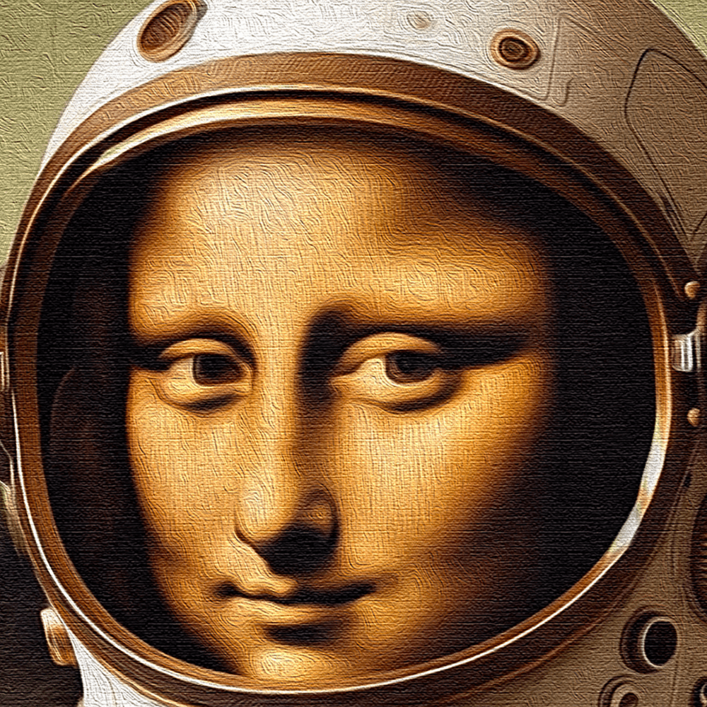 Gioconda Astronaut | Poster Edition - LEDMansion | Led Wall Art