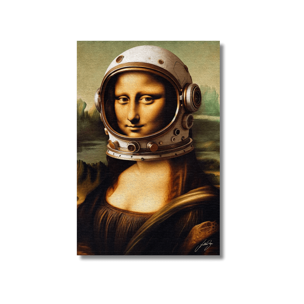 Gioconda Astronaut | Poster Edition - LEDMansion | Led Wall Art