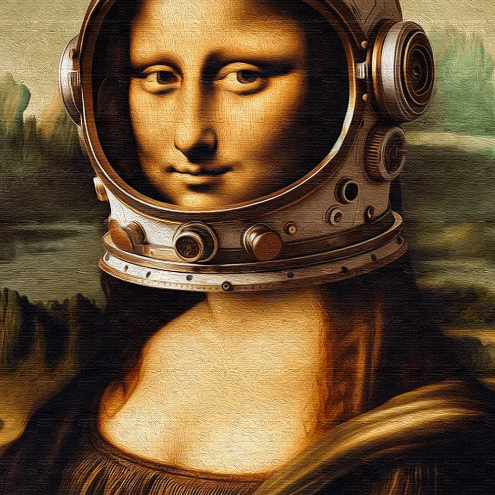 Gioconda Astronaut | Poster Edition - LEDMansion | Led Wall Art