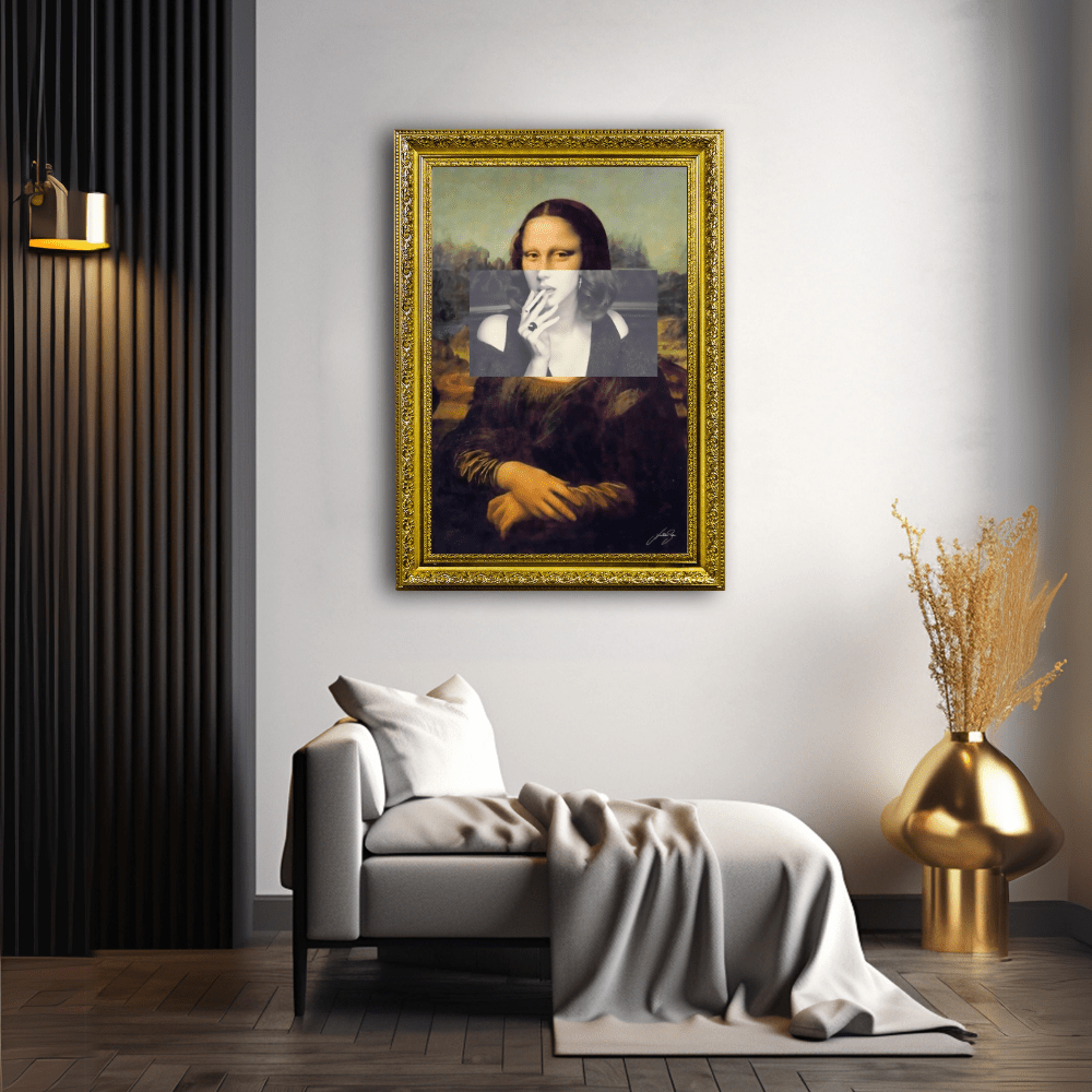 Gioconda Smoking | Poster Edition - LEDMansion | Led Wall Art