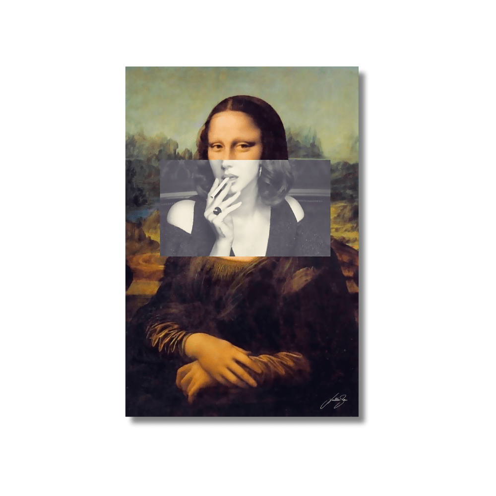 Gioconda Smoking | Poster Edition - LEDMansion | Led Wall Art