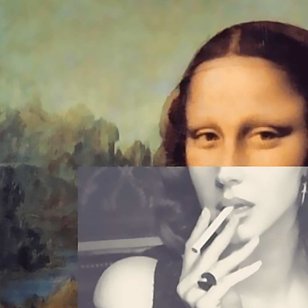 Gioconda Smoking | Poster Edition - LEDMansion | Led Wall Art