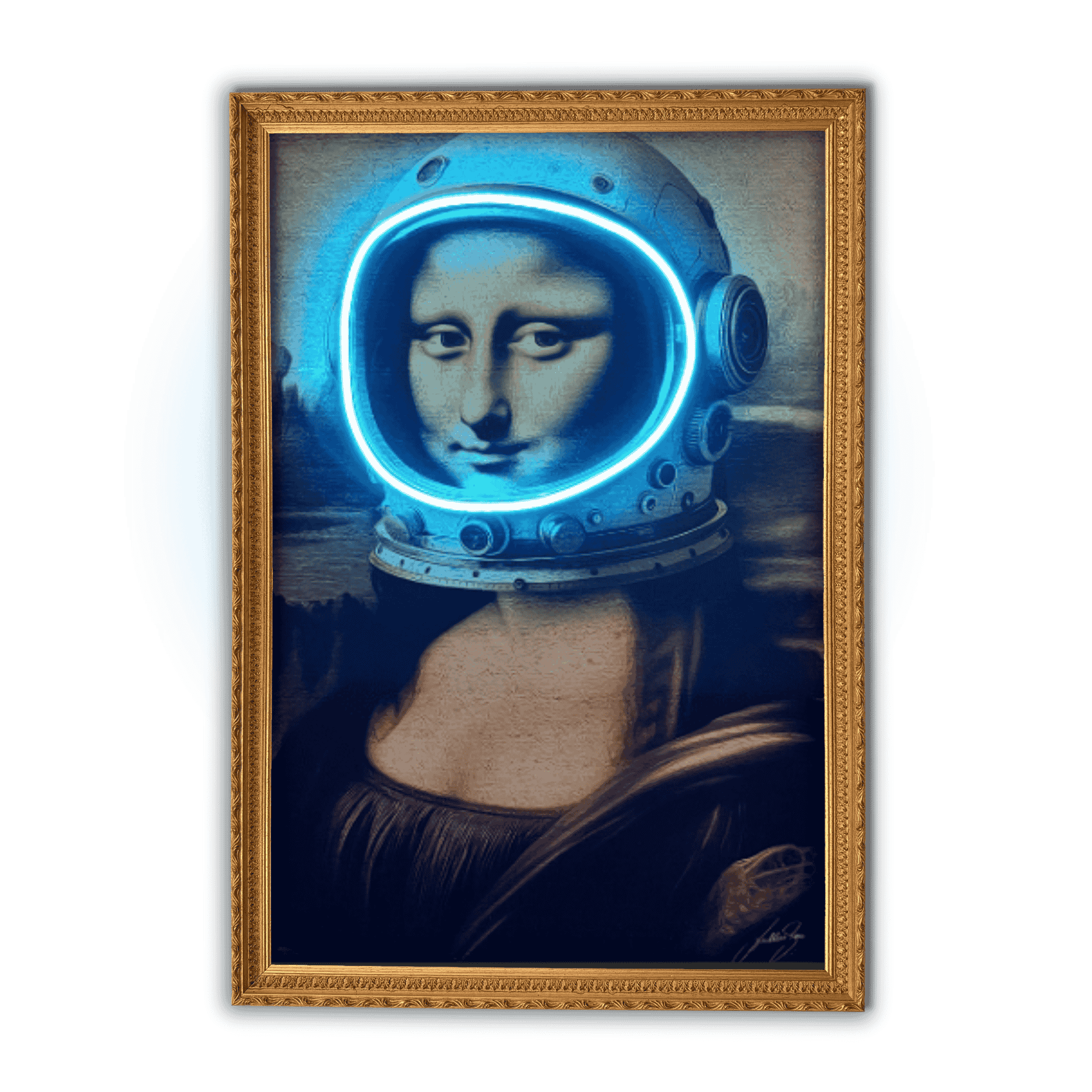 Gioconda Astronaut | Led Wall Art