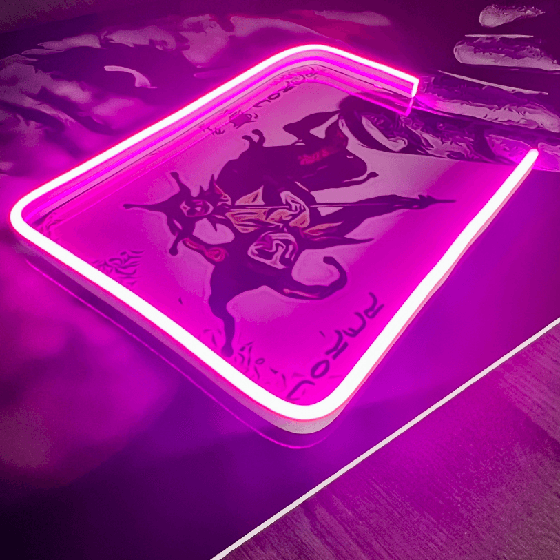 Heath Ledger Joker Poster | Neon Lights Joker Card | LED Mansion