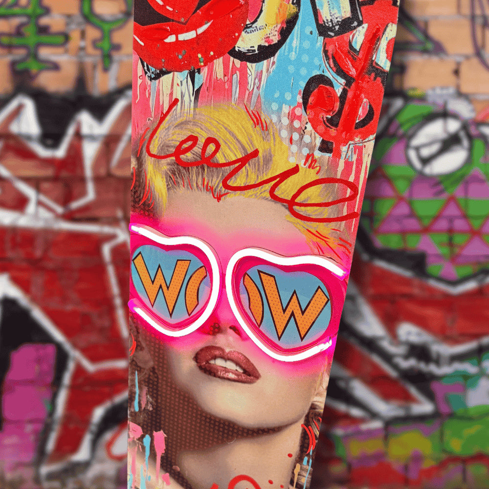 Marilyn Star Vibes – Handmade LED Skateboard