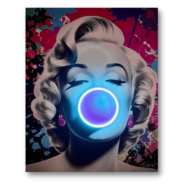 Marilyn Bubble Pop | Led Wall Art - LEDMansion | Led Wall Art