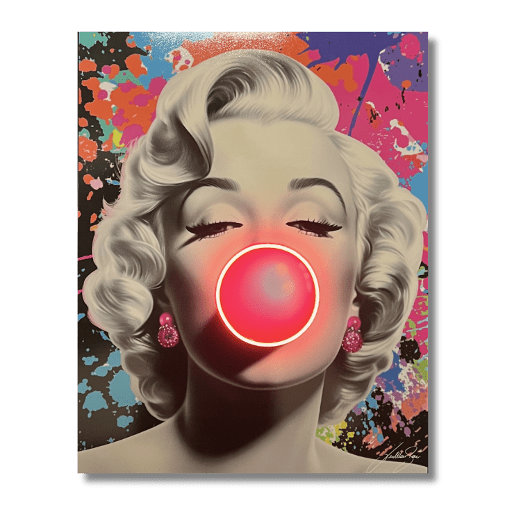 Marilyn Bubble Pop | Led Wall Art - LEDMansion | Led Wall Art