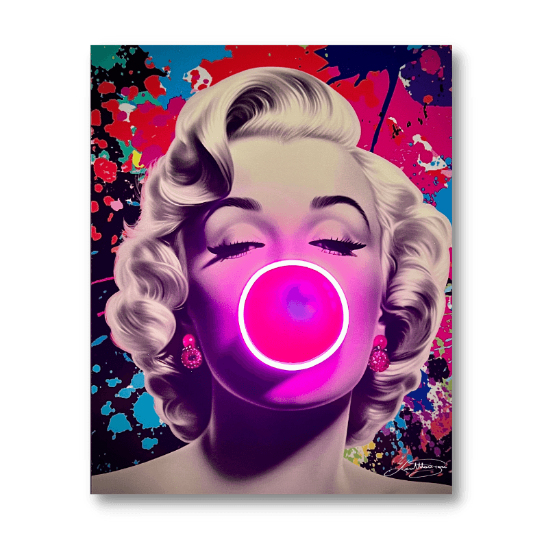 Marilyn Bubble Pop | Led Wall Art - LEDMansion | Led Wall Art