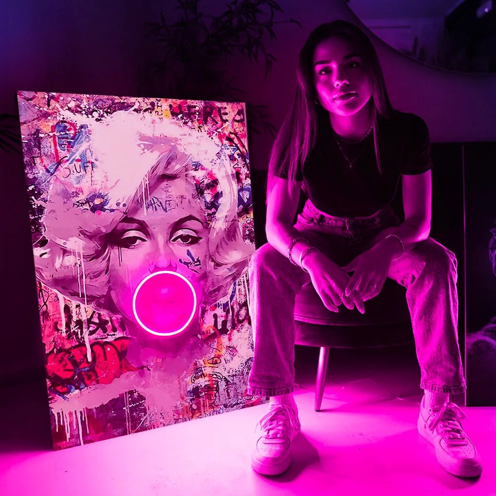 Marilyn Bubble V.1 | Led Wall Art - LEDMansion | Led Wall Art