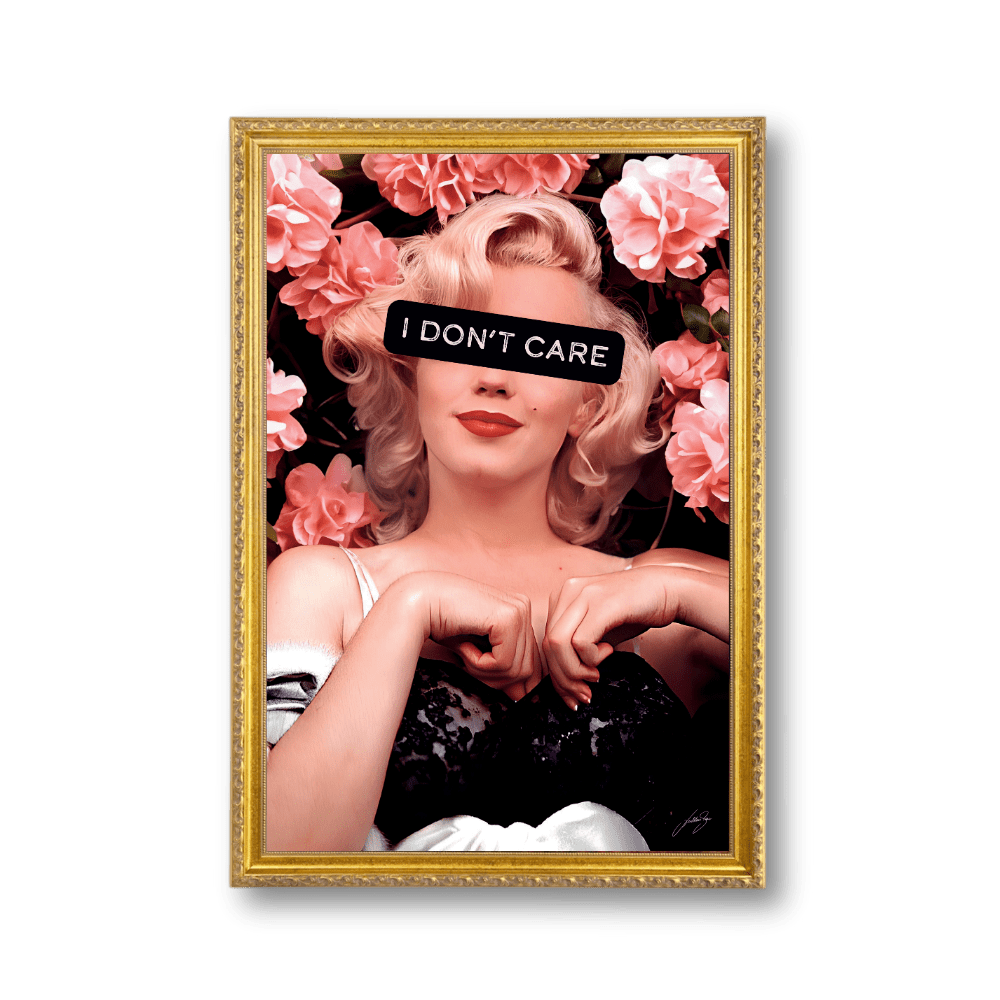 Marilyn I Don't Care | Poster Edition - LEDMansion | Led Wall Art